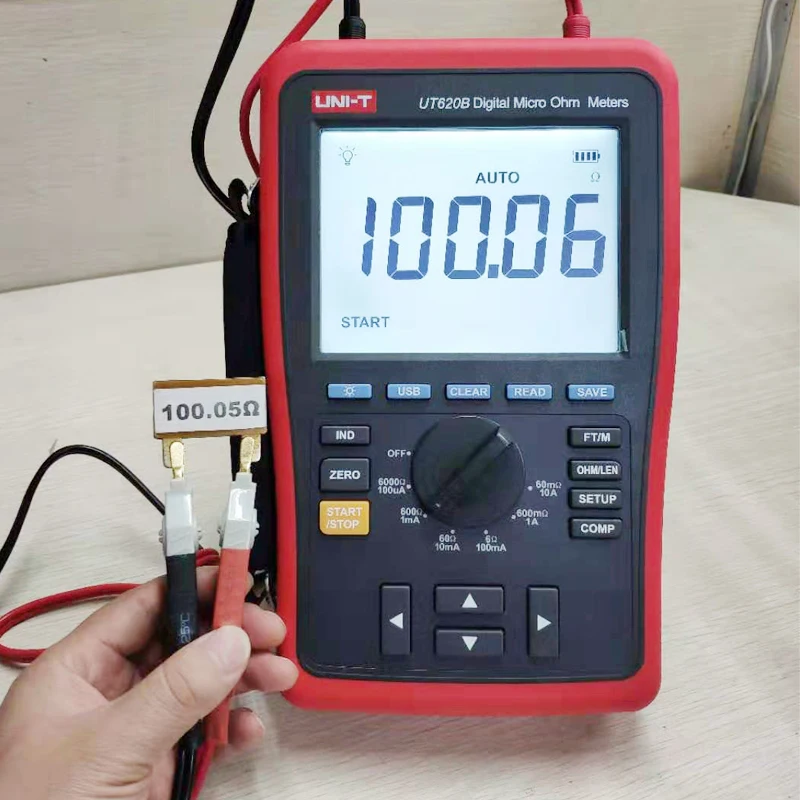UNI-T UT620B Digitale Micro Ohm Meter; Gamma Manuale CC A Bassa Resistenza Tester, memorizzazione dei dati/USB di Trasferimento di Dati/Dati in Possesso