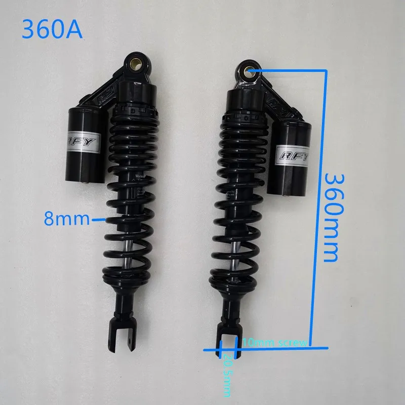 8mm spring  360mm MOTORCYCLE SHOCK ABSORBERS FOR Honda CB900F CB1100F  CBX1000 SUZUKI YAMAHA Kawasaki black chrome