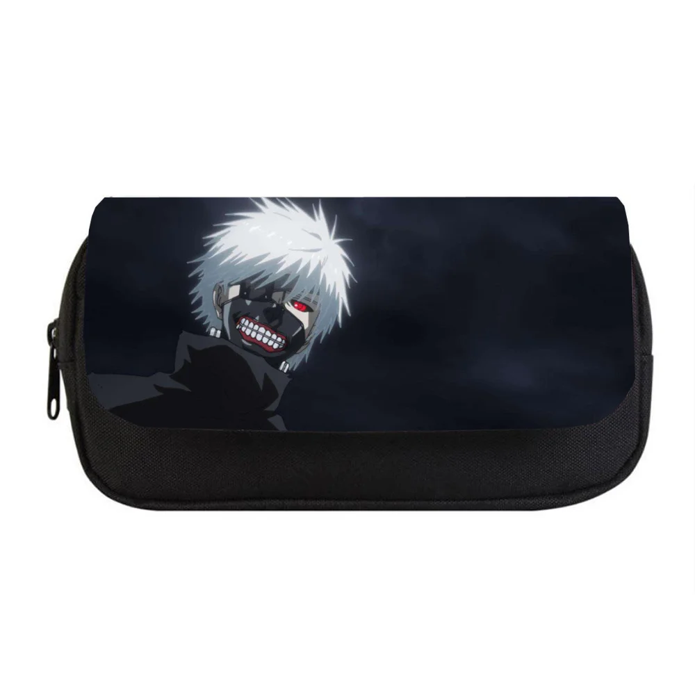 

Student Pencil case Anime Tokyo Ghoul Pencil bag Women Makeup Bag Child girls Pencil Case Double Zipper pencil Bag