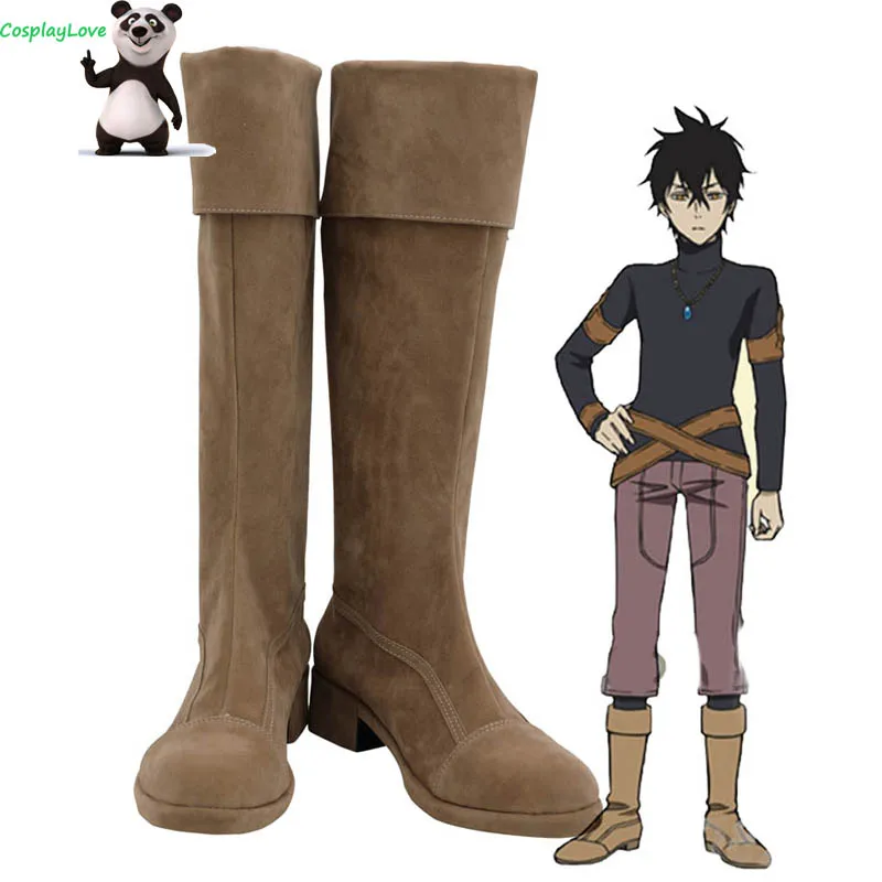 

Black Clover Yuno Light Yellow Cosplay Shoes Long Boots Leather CosplayLove For Halloween Christmas