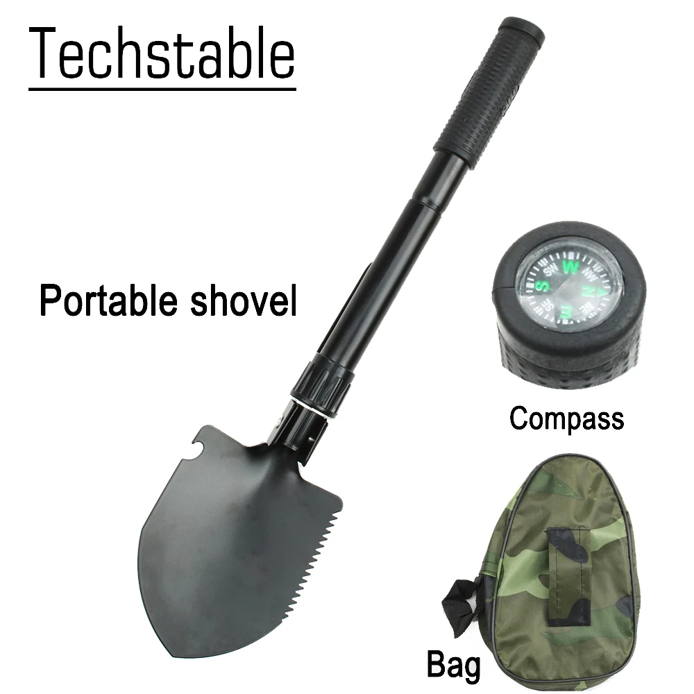 

Multi-function Camping Shovel Military Portable Folding shovel Survival Spade Trowel Dibble Pick Emergency Garden Tool