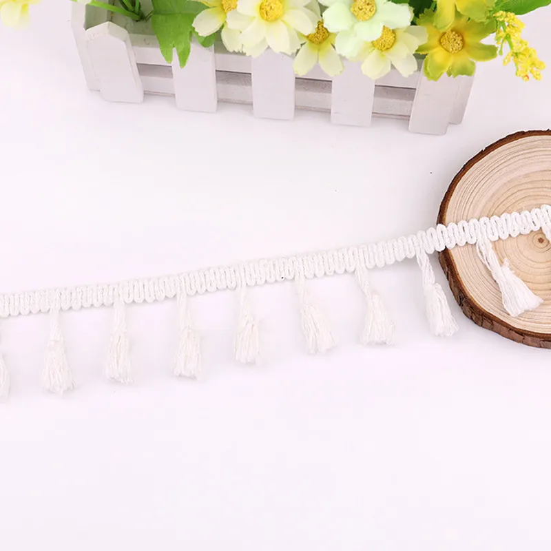 10 metros de renda guarnição costura borla fita do laço pom pom guarnição tecido para diy étnica latina vestido palco cortina vestuário decorativo