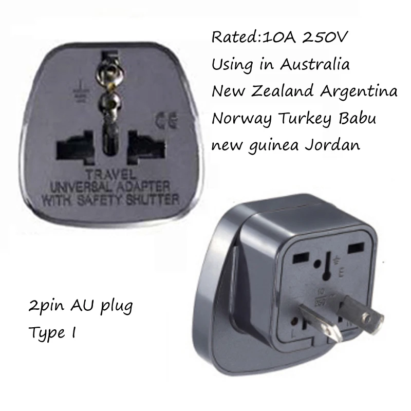 1 Stück Universal Amerika Europa Kr AU EU zu US UK USA Steckeradapter Südafrika Indien Adapter Italien Schweiz Reiseadapter – Detail 5