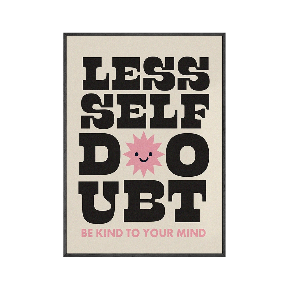 لوحة فنية جدارية ملهمة تكون لطيفة على عقلك، ملصق فني بوتر، لوحة قماشية ملهمة لديكور المنزل #1