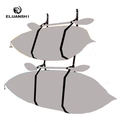 Lot de 2 sangles de suspension en caoutchouc, accessoires pour pagayer kayak de pêche, canoë, planche de surf, noir