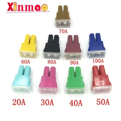2pcs Automotive Car truck van square Fuse 32V DC long foot female Fuse 20A 30A 40A 50A 60A 70A 80A 90A 100A 120A