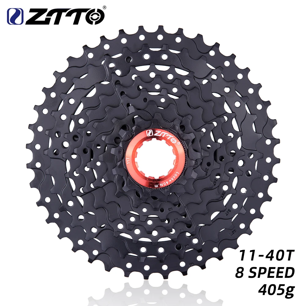ZTTO MTB 8 Speed Cassette 11-40 Black Freewheel 11-40T k7 8speed