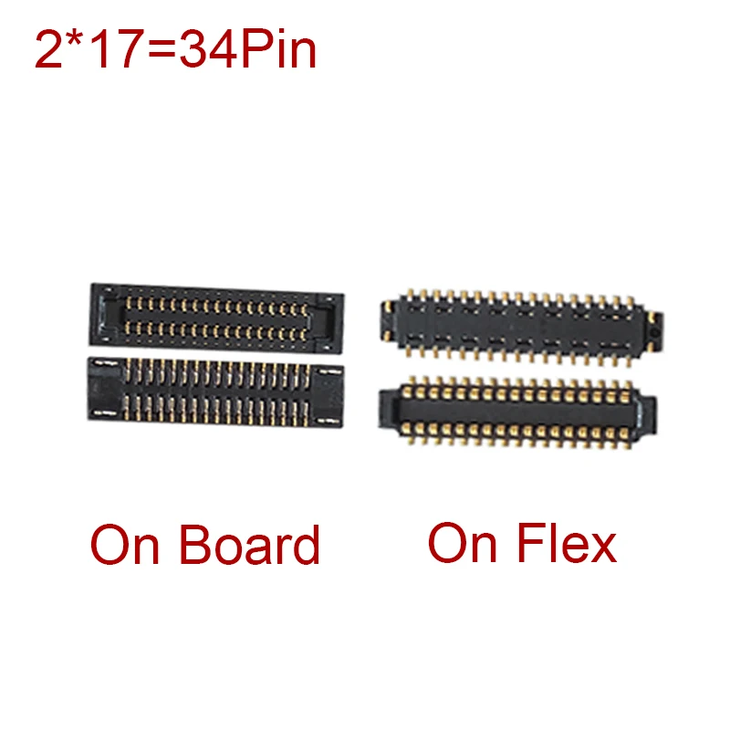 

2Pcs 34pin LCD Display Screen Flex FPC Connector On Board For Huawei Mate 30 Lite/Nova 5i Pro/5Z 10X/X10 MAX Enjoy 20 Pro/Z/Y9A