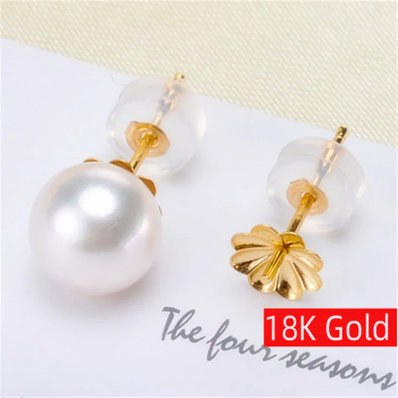 Creative Earrings Fittings Accessories Earwire Hooks Clasps DIY 18K Gold Pearl Tassel Earring Findings Components Wholesale