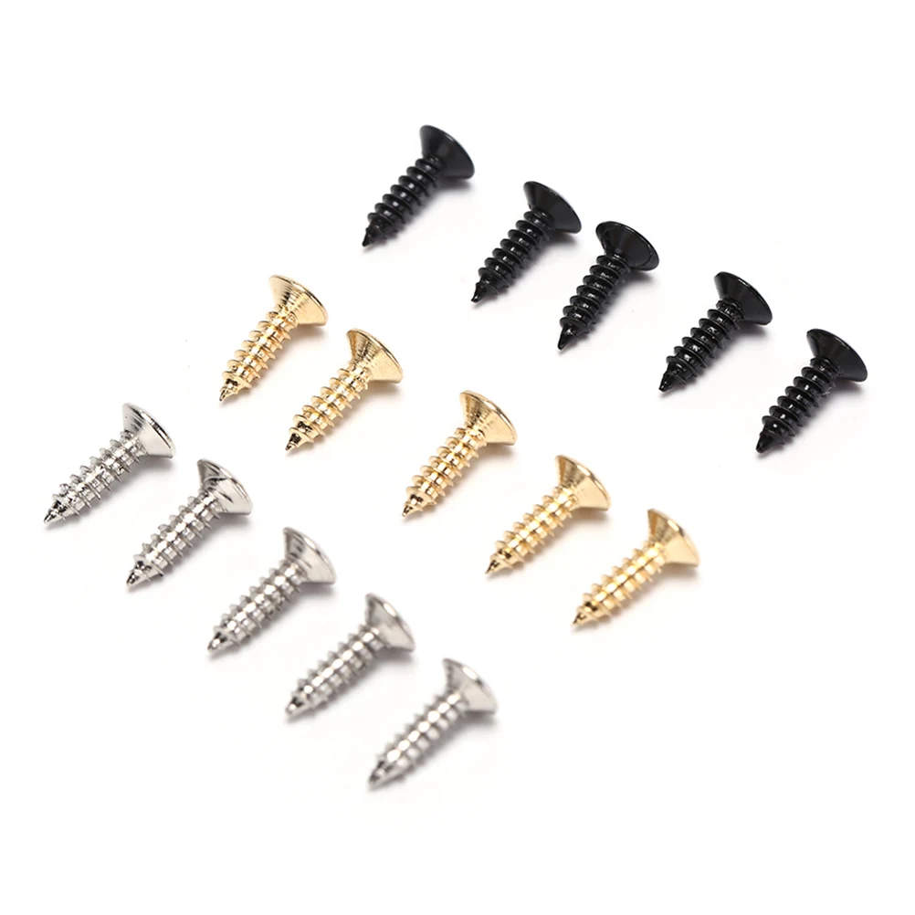 25PCS Electric Guitar Screws For Pickguard Back Plate Mount Gold Silver Balck DIY Luthier Tool