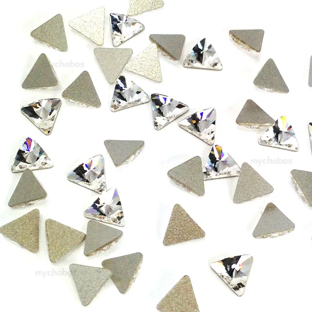 20pcs 5mm Glass Nail Art Rhinestones Mini Triangles AB Colorful Stones Nail Art Garment Charm Crystal Rhinestone 3D Nail Jewelry