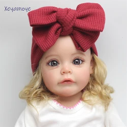 0-8T Knitted Bowknot for Baby Headband Large Bow Newborn Infant Turban Bow Headwrap Child Little Girl Hair Accessories Bandeau