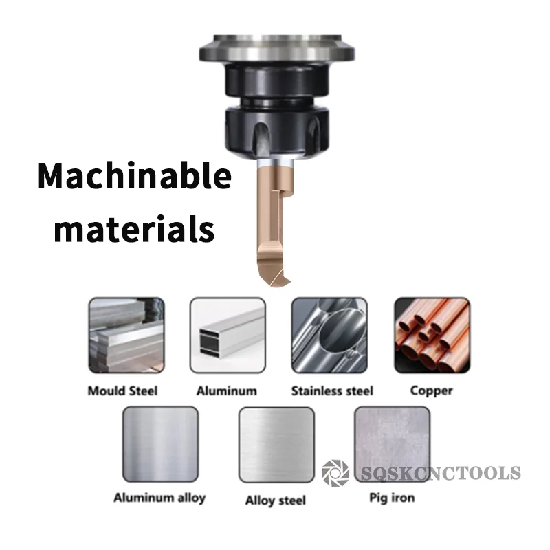 MIR Mini Boring Cutter Micro Metal Lathe Blade Thread Processing Metal Tungsten Carbide Alloy Blade Mini Lathe Accessories Tools