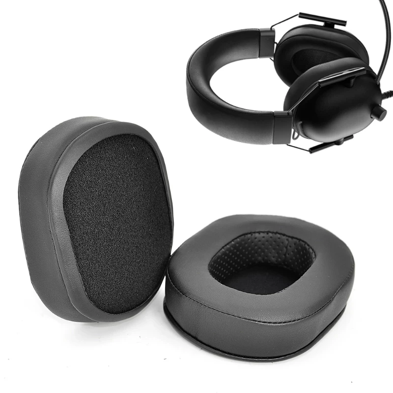 Сменные амбушюры для razer Blackshark V2 X, V2 Pro, черные овальные амбушюры из пены с эффектом памяти