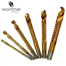 6 Pcs Titanium-Coated HSS Drill Bits #6