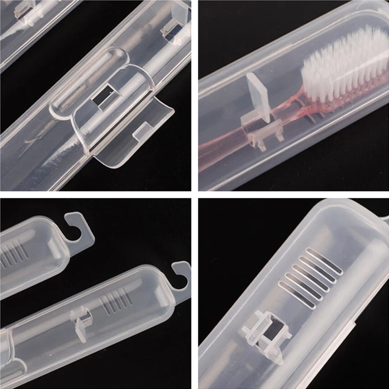 1pc Travel Portable Toothbrush Holder Transparent Storage Box Case Practical Container Toothbrush Box Organizer Bathroom Tools