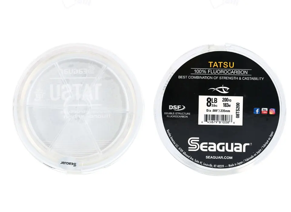 SEAGUAR TATSU Fluorocarbon Fishing Line Linhas Pesca 183M Carbon Fiber JAPAN Monofilament Freshwater Fishing Tackle 6LB-12LB