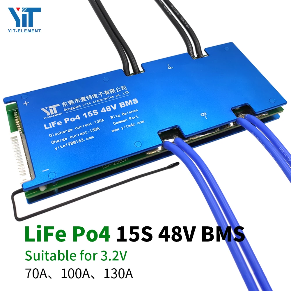 

15S 48V Lithium battery 3.2V power protection board temperature protection equalization function overcurrent protection BMS PCB