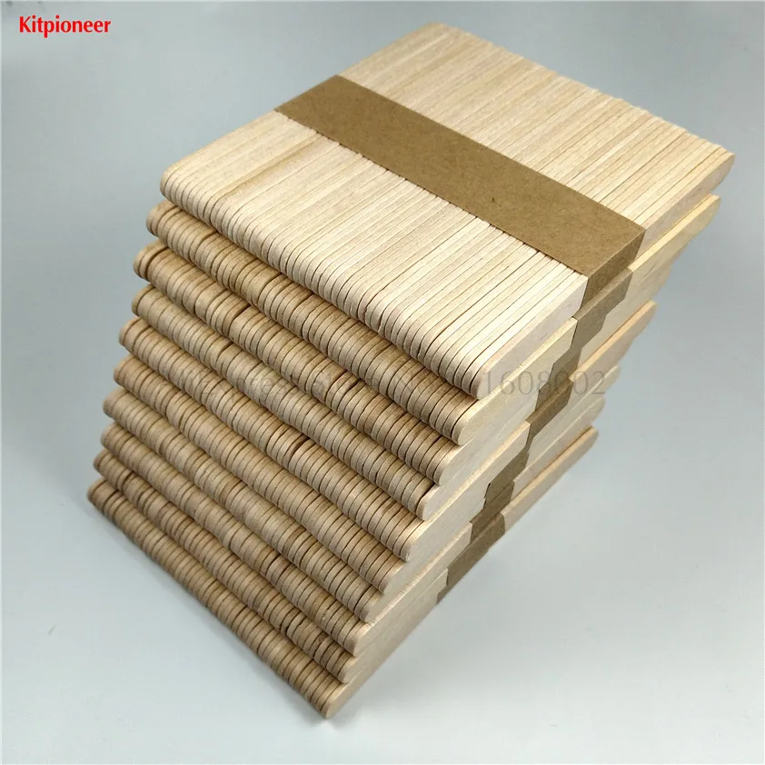 500 pçs picolé de madeira varas de gelo pop acessórios de madeira de vidoeiro gelo-lolly comprimento da vara 114mm