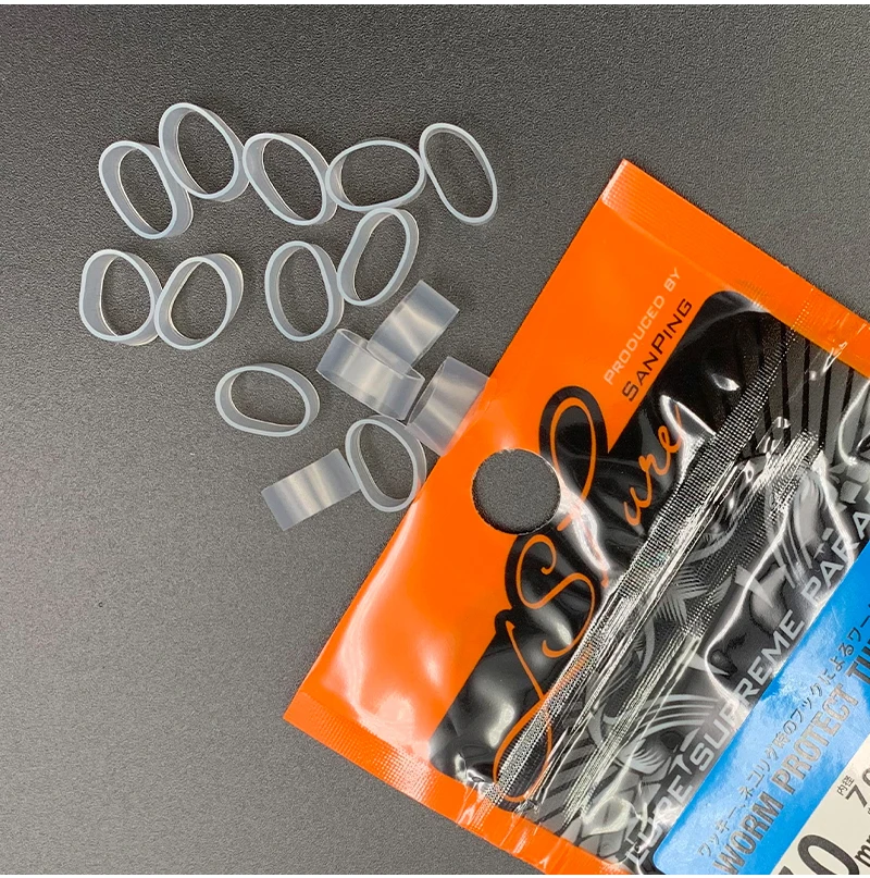LSP 20 Stück/Beutel Wacky Rig Werkzeug und Wurmköder O-Ringe Wacky Ring Werkzeug Wacky Worm Kit für Senko Soft Baits zum Barschangeln – Detail 5