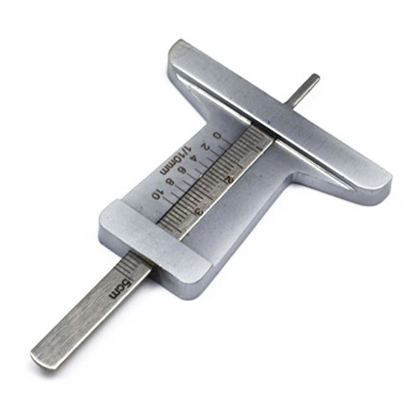 Stainless Steel Car Tyre Tire Tread Depth Gauge Meter Ruler Caliper Moto Truck Measures Tool