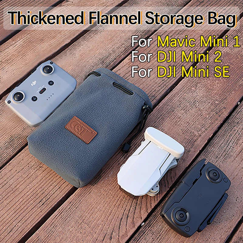 For DJI Mavic Mini 1 2 Drone Body Remote Controller Thickened Flannel Storage Bag Portable Waterproof Drawst Pocket Accessories