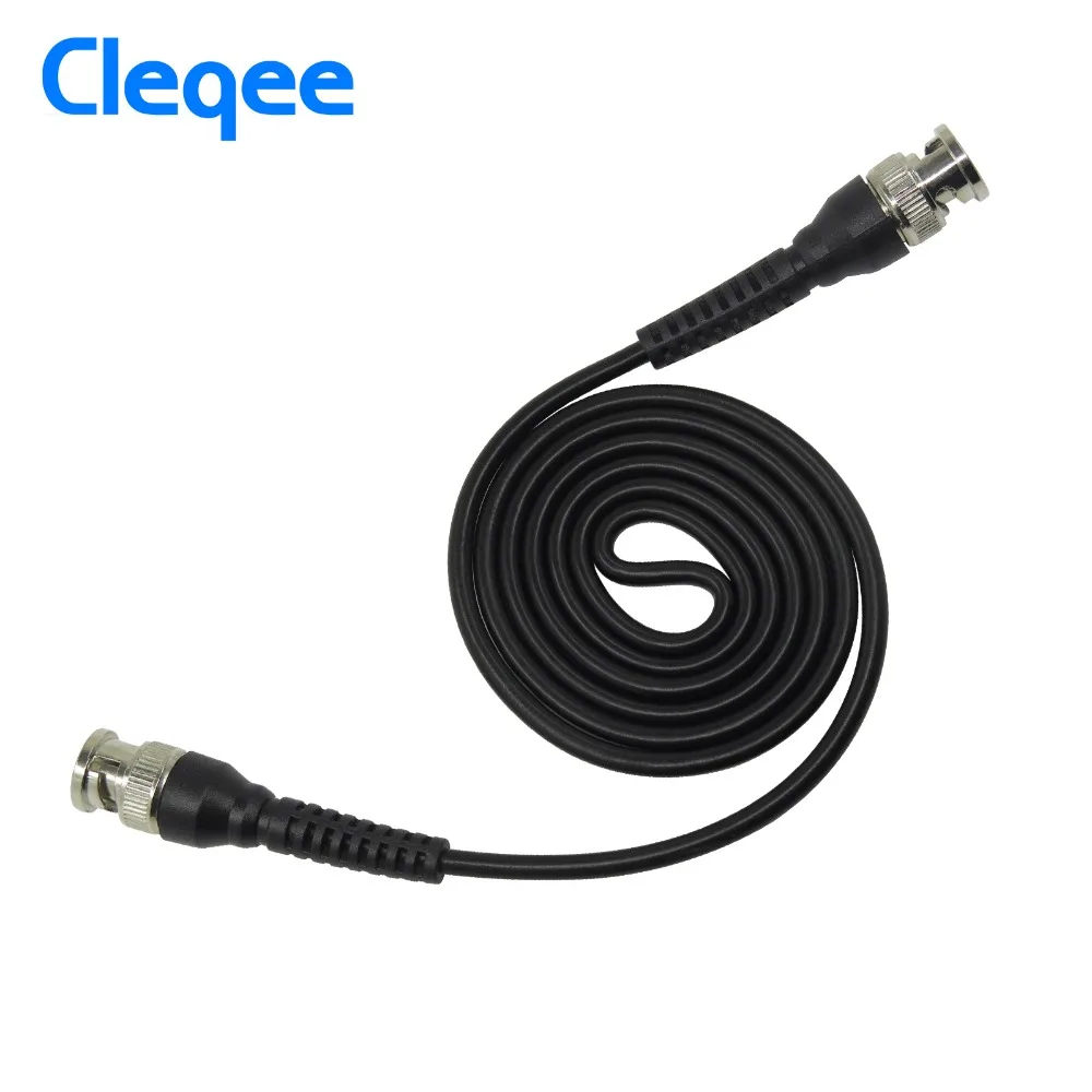 Cleqee p1013 bnc q9 plugue macho para bnc q9 plugue macho osciloscópio sonda de teste cabo chumbo 100cm BNC-BNC 500v 5a