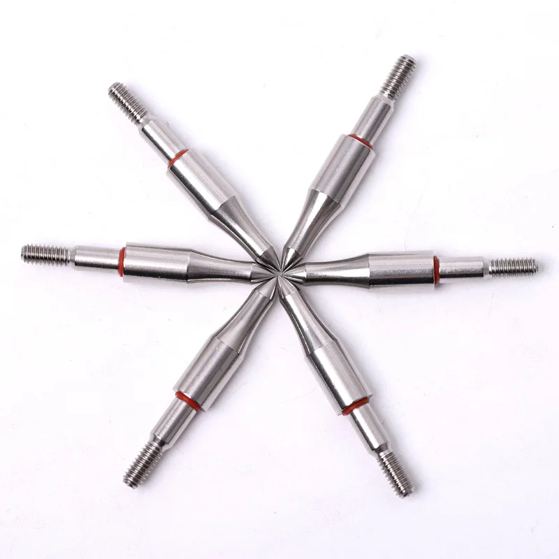 DIY 12pcs 75/100/125/150/200/250/300gns Stainless Steel Arrow Point Tip For ID6.2mm OD7.6/7.9mm Arrow Shaft Broadhead Arrow Head