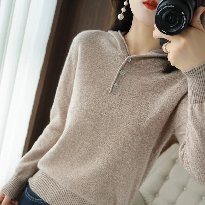 

2020Autumn winter clothes Women New Cashmere Hoodie Woman Knitted Sweater Fashion Round neck Women Loose Sweater Pullover Women