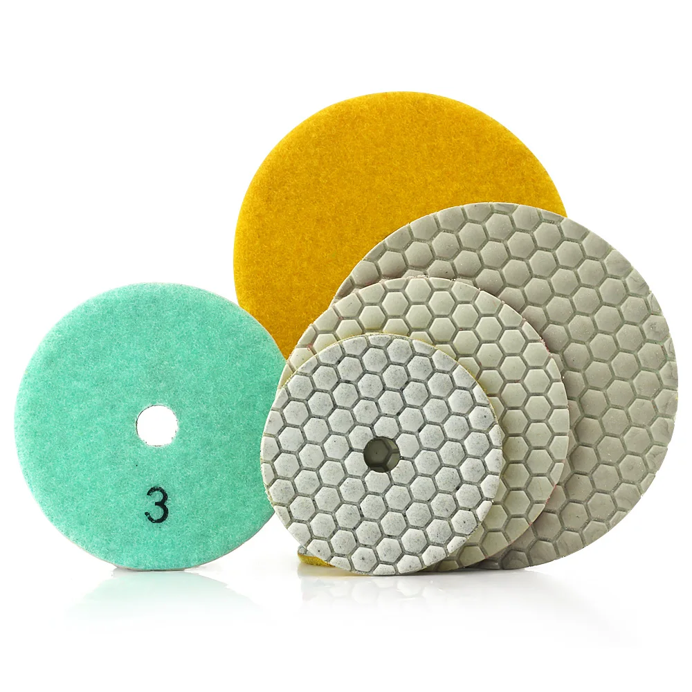 Tampone per lucidatura a secco a 3 D75mm-125mm s tampone per lucidatura a diamante flessibile per granito