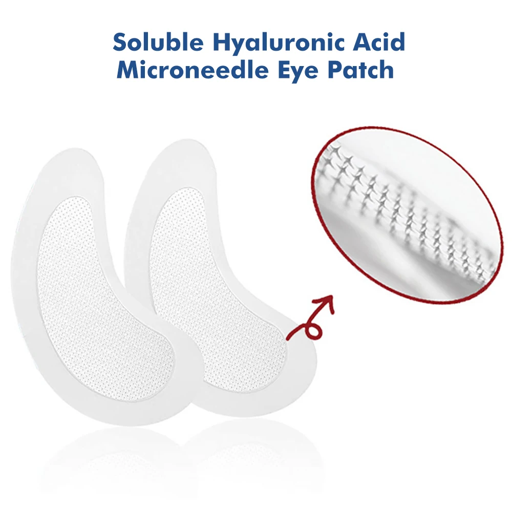 Hyaluronic Acid Microneedle Eye Patch 2000 Needles Cosmetic Eye Mask Smooth Fine Lines Tighten Eye Anti-wrinkle Eye Care