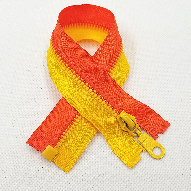 

2Pieces 5#(25-70cm) Detachable Resin Zipper Opening Automatic Ecological Locking Plastic Zipper For Sewing Suit