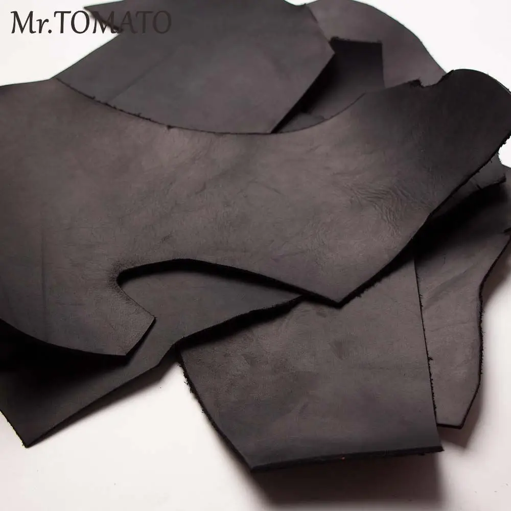 Cowhide scrap leftover cow leather black thick genuine leather First Layer Tanned cow skin hide leather full grain 1.8 to 2.2 mm