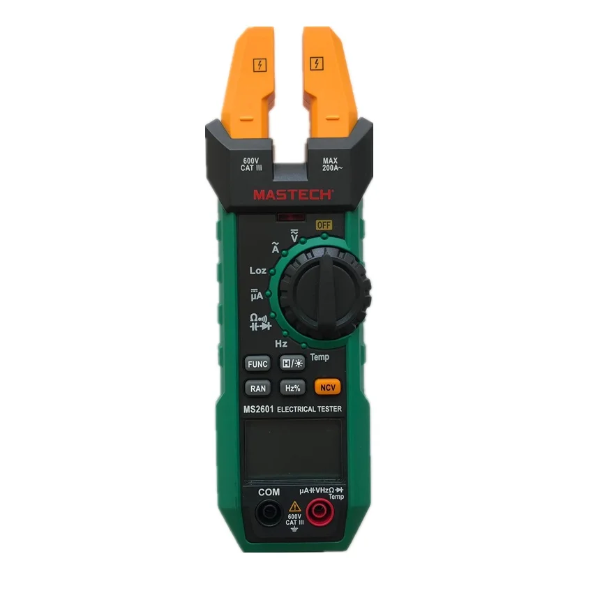 

Цифровой измеритель напряжения Mastech MS2601, переменный/постоянный ток, 200А, 12 мм