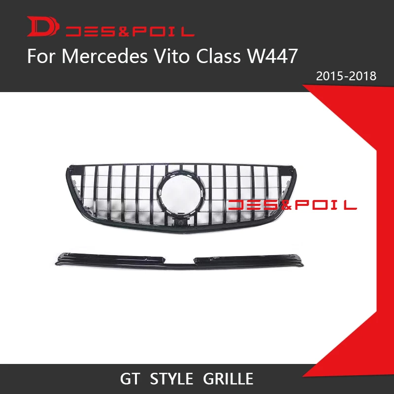 Metris Vito GT Grille W447 Panamericana Grid For Mercedes Benz MPV Exclusive Front Bumper Racing Grill 2016-2018