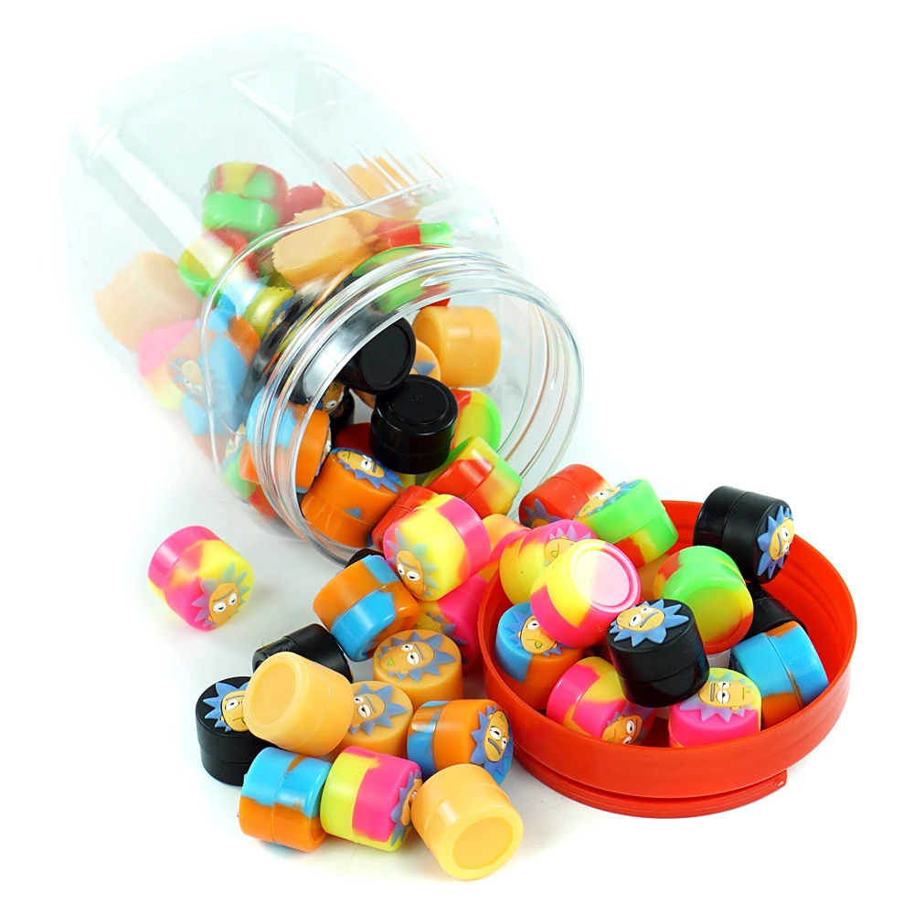 

400 pcs 2ml Silicone Container Storage Box Non-Stick Concentrate Colored Random Colors