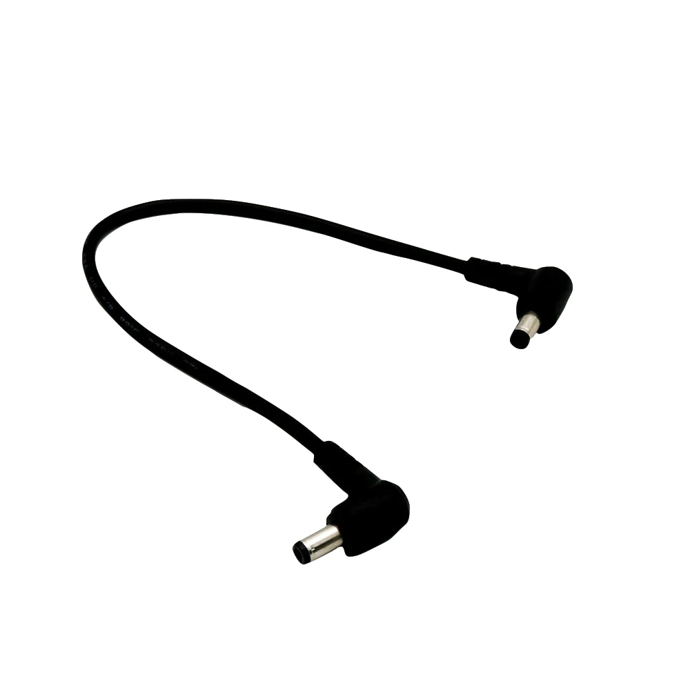 10x DC Power 5.5x2.5mm Male To 5.5x2.5mm Male 90 Degree Right Angle M/M Extension Cable Cord CCTV 30cm