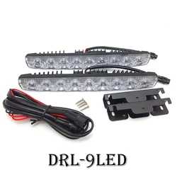 9 LED 12V Daytime Running Lights DRL Car Fog Lamp Chang Liang Universal Indicator Lamp White + Amber ,Car Accessories