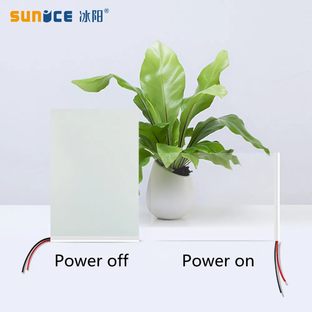 SUNICE-PDLC 스마트 전기 자체 접착 필름 20*20cm, 스마트 유리 창 도어 틴트, 스마트 필름 