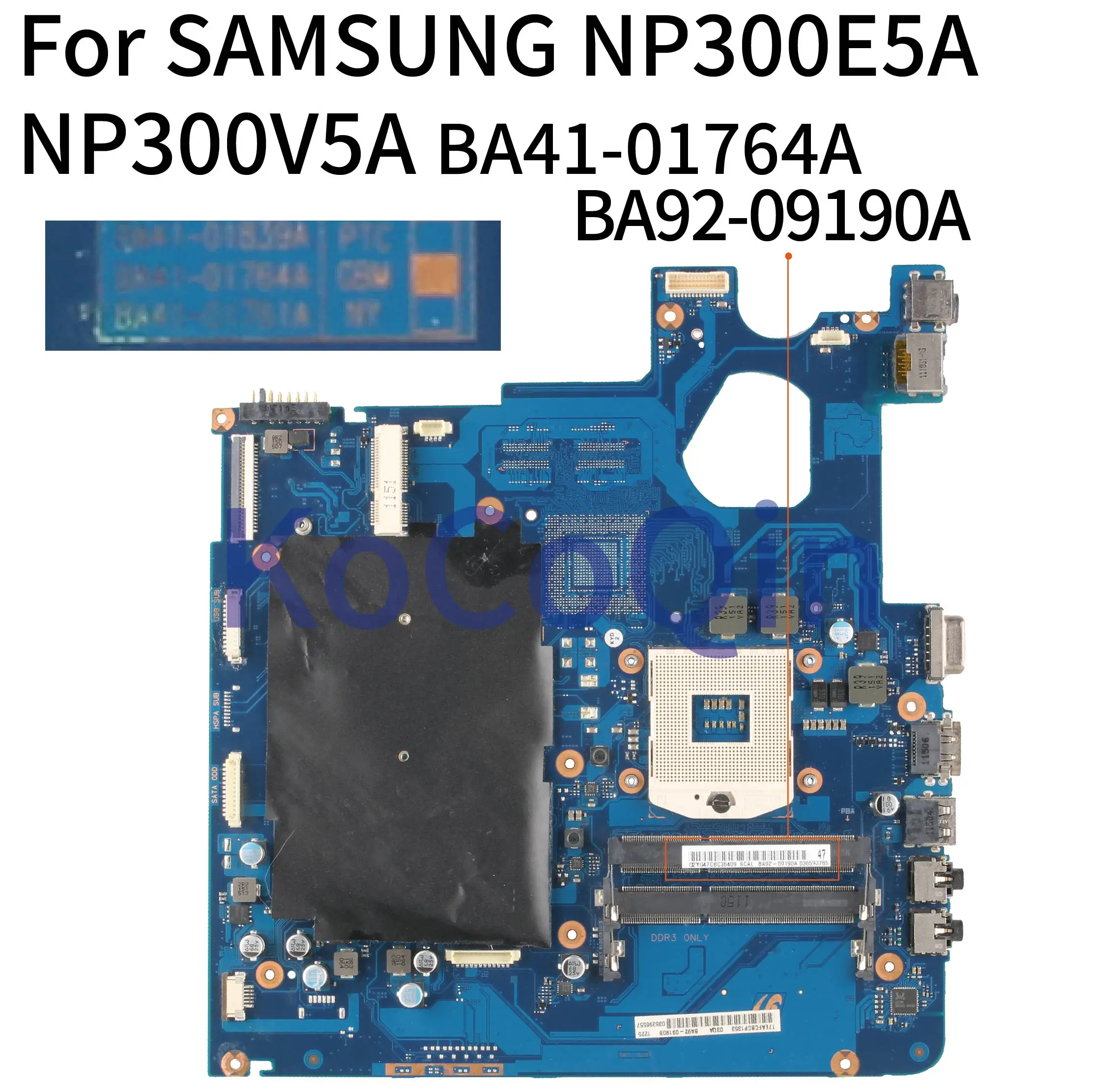 

KoCoQin Laptop motherboard For SAMSUNG NP300E5A NP300V5A Mainboard BA41-01764A BA92-09190A HM65