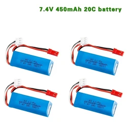 Original 7.4V 450mAh Lipo Battery for WLtoys K969 K989 K999 P929 P939 RC Car 601844 20C 2s 450mah 7.4v Rechargeable battery