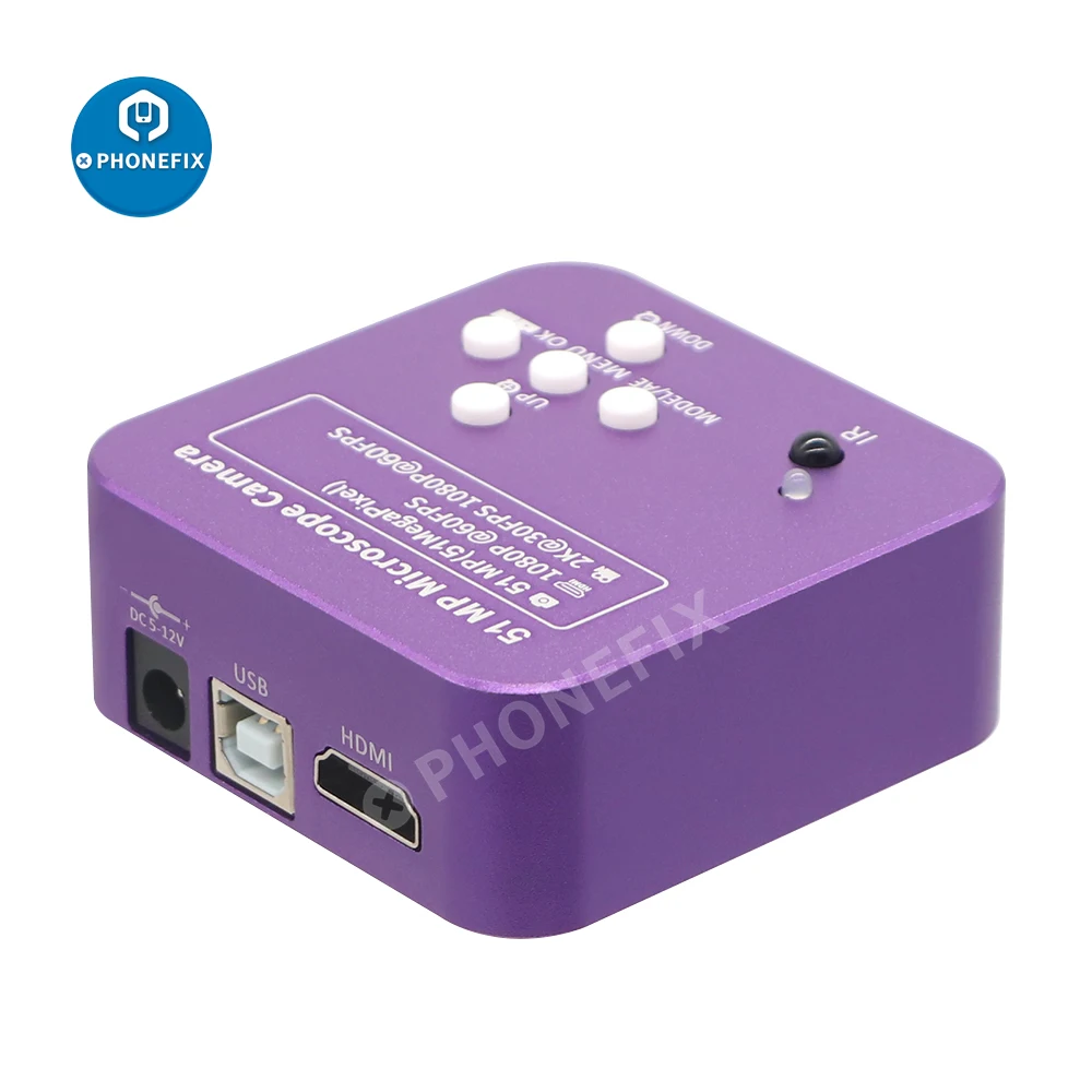 51MP 2K 1080P 60FPS HDMI USB อุตสาหกรรมวิดีโอดิจิตอลอิเล็กทรอนิกส์ Soldering กล้องจุลทรรศน์แว่นขยายกล้องสำหรับโทรศัพท์มือถือ PCB ซ่อม