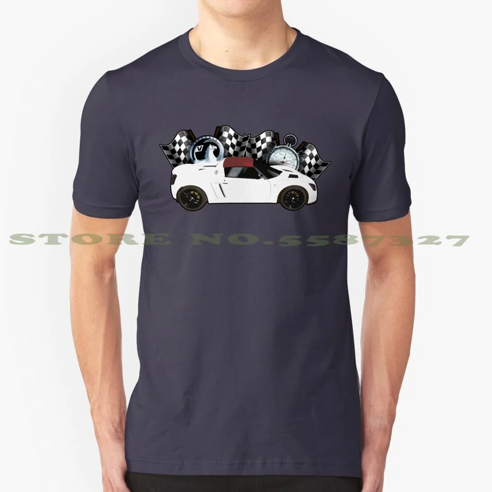 Opel Speedster Vx220 With Flag 100% Cotton T-Shirt Speedster Opel Speedy Vauxhall Vx220 Lotus Elise Unionjack Light Right