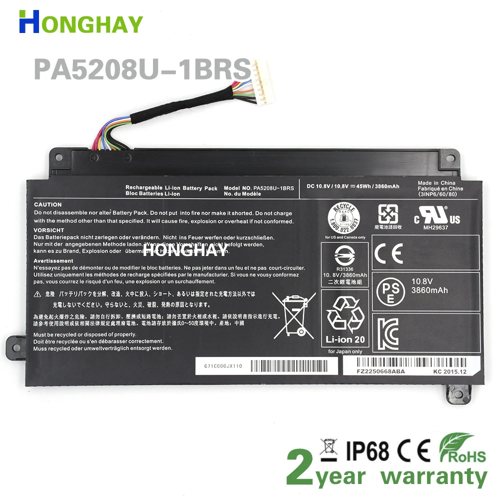 Honghay PA5208U-1BRS battery PA5208 battery for Toshiba Chromebook CB30 CB35 CB35-B3340 CB35-B3330 for Satellite E45W P55