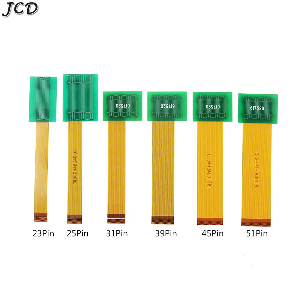 JCD 23 25 31 39 45 51 Pin 0.3mm Pitch Extension Board Connector Adapter with FFC FPC Flexible Flat Cable length 60mm