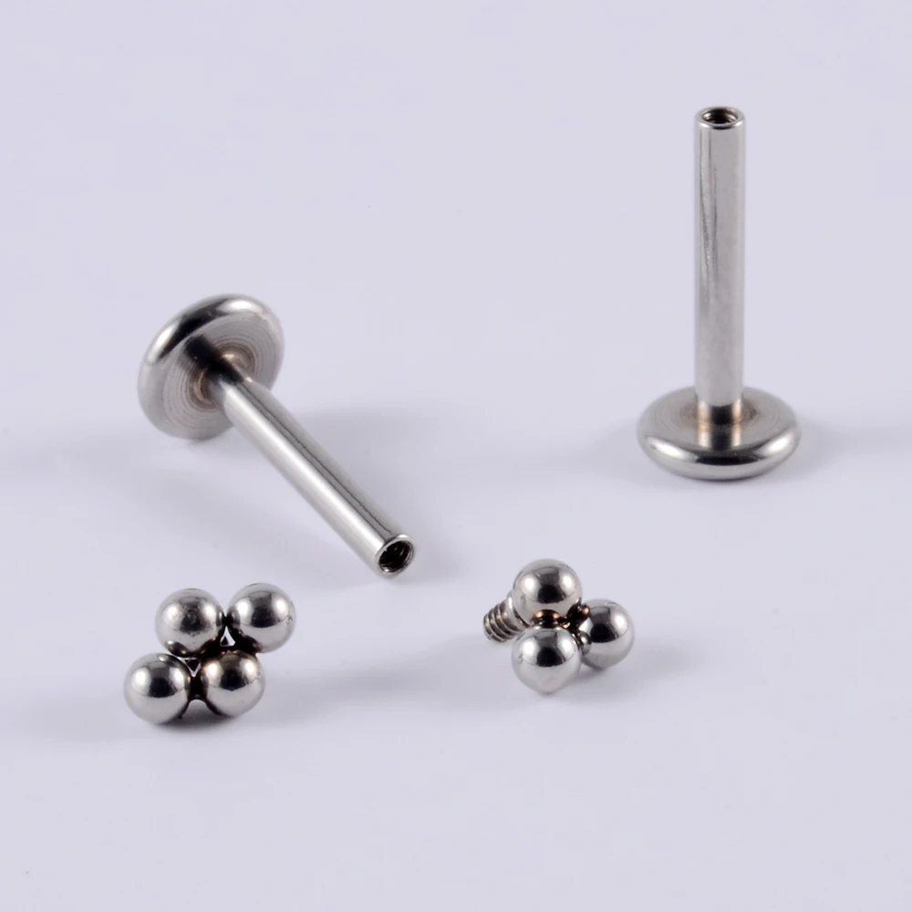 1PC Stainless Steel Heart Ball Moon Labret Stud Lip Ring Earring Ear Studs Ear Cartilage Tragus Helix Lobe Piercing Body Jewelry