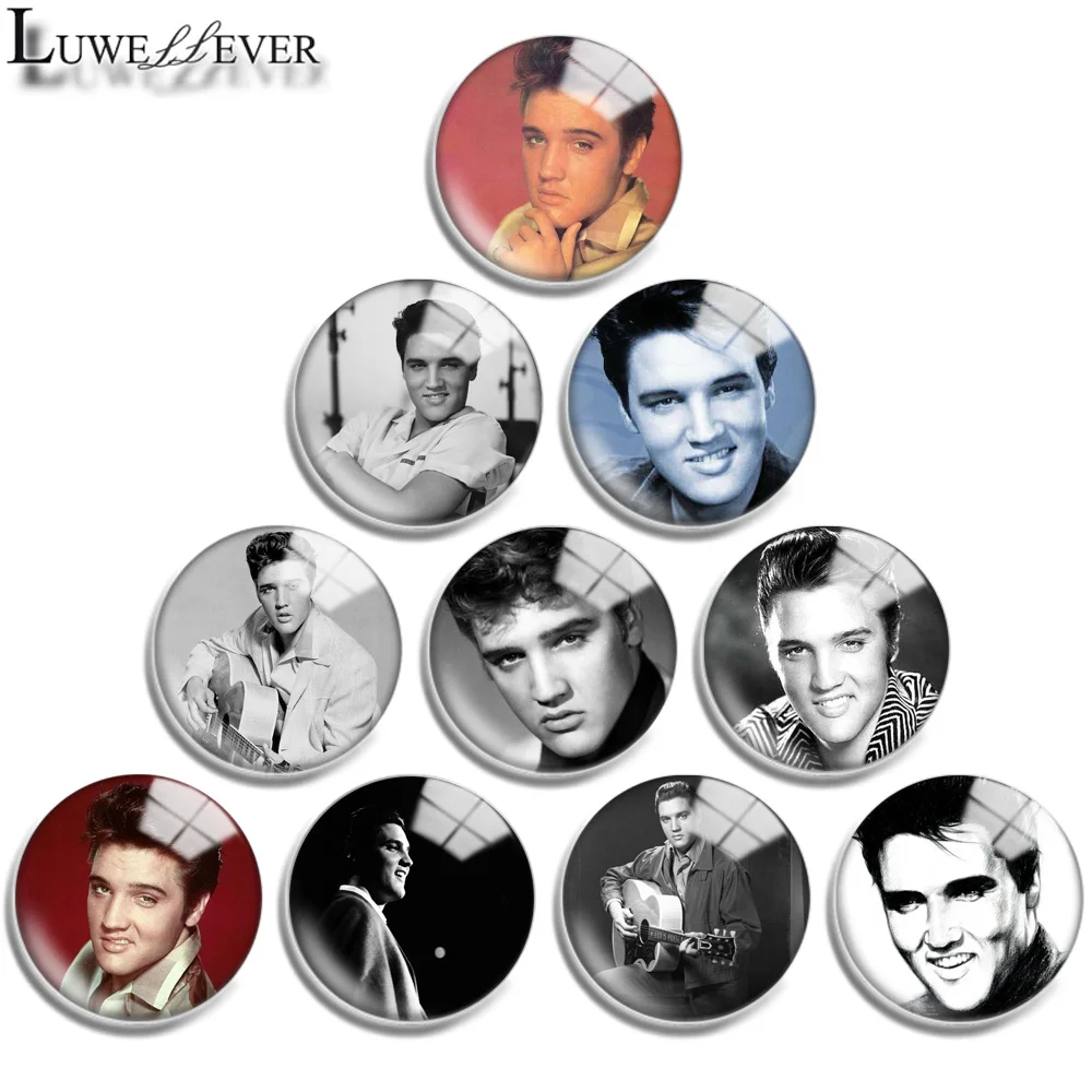 10mm 12mm 16mm 20mm 25mm 30mm 729 Celebrity Mix Round Glass Cabochon Jewelry Finding 18mm Snap Button Charm Bracelet