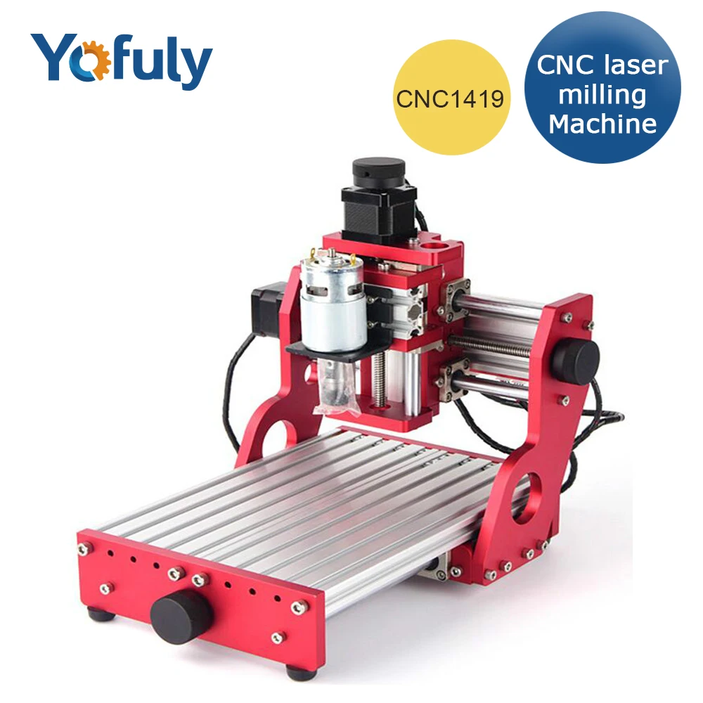 Yofuly CNC 1419 Milling Machine CNC 3D Printer Cutter Woodworking Tools Engraving Machine for PVC Metal Aluminum