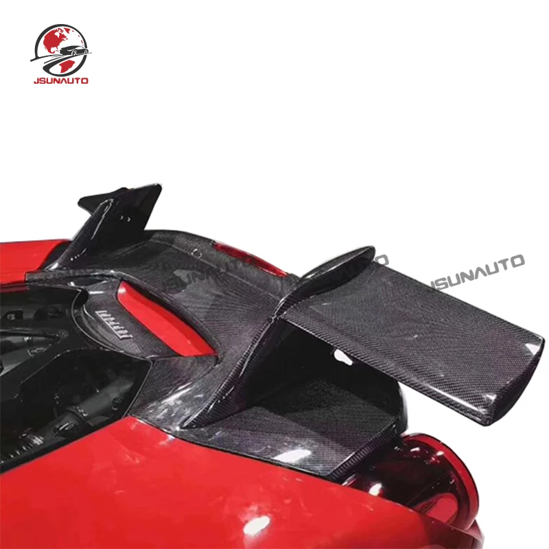 

For Ferrari 488 M Style Matte Glossy Carbon Fiber Rear Wing Trunk Lip Diffuser Spoiler For Ferrari 488 GTB Spider