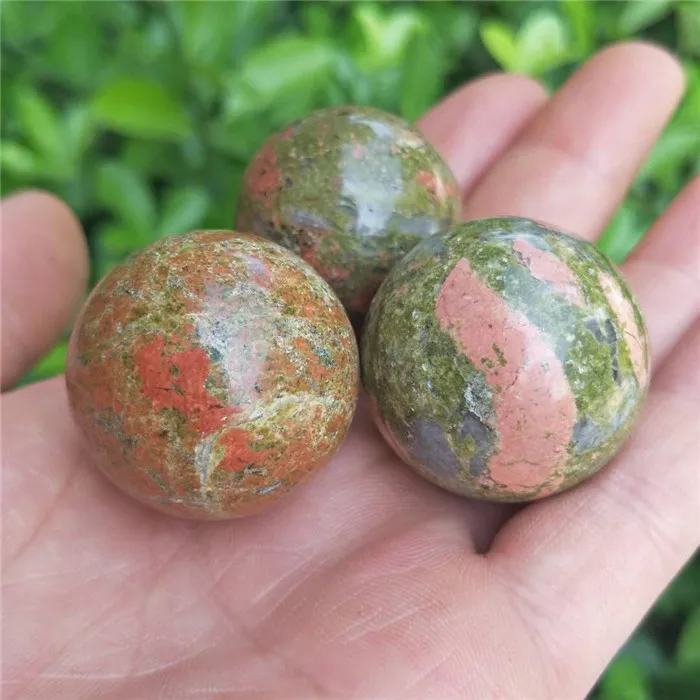 1pc Handmade Natural Epidote Quartz Healing Ball Crystal Crafts Stone Sphere 30mm-40mm